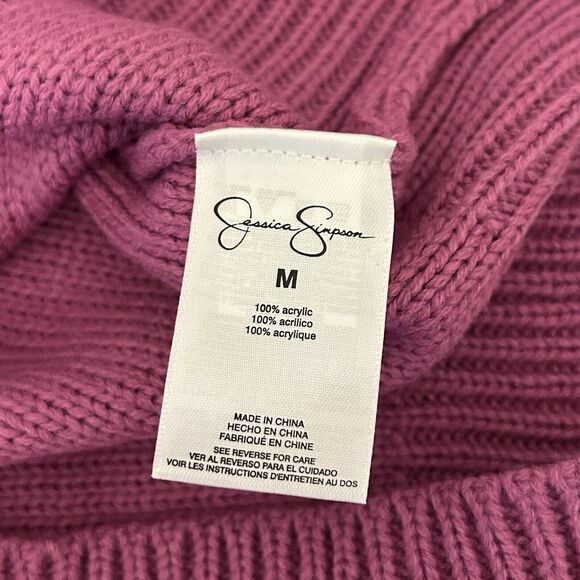 Jessica Simpson Ruffled Pullover Sweater Womens Small Rosebud Cable Knit NEW - Picture 7 of 11